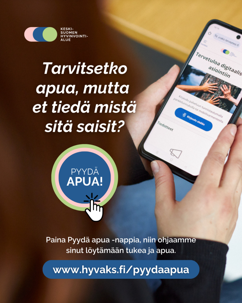 HyvaKS Pyydä apua -nappi